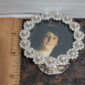 Jay Strongwater Elegant Silver and Pearl Decorative Frame